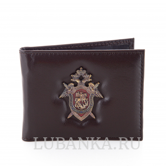 Обложка для удостоверения СКР с жетоном узкая пухлая коричневая