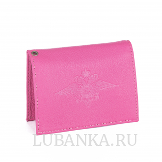 Обложка для удостоверения Полиция розовая