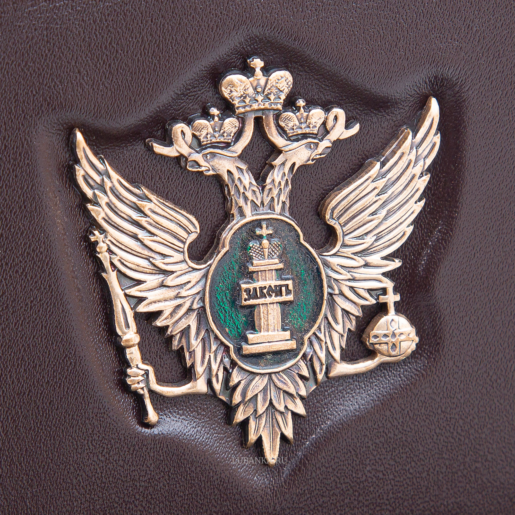 Обложка для автодокументов и удостоверения ФСИН с жетоном бордовая
