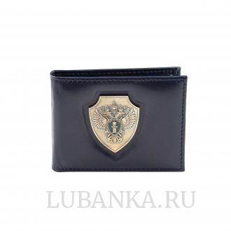 Обложка для удостоверения Прокуратура с жетоном узкая пухлая темно синяя