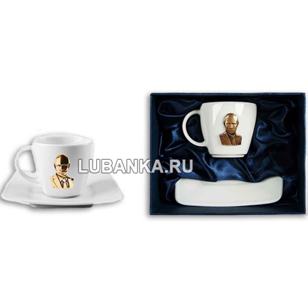 Чайная пара фарфоровая «ВВП»