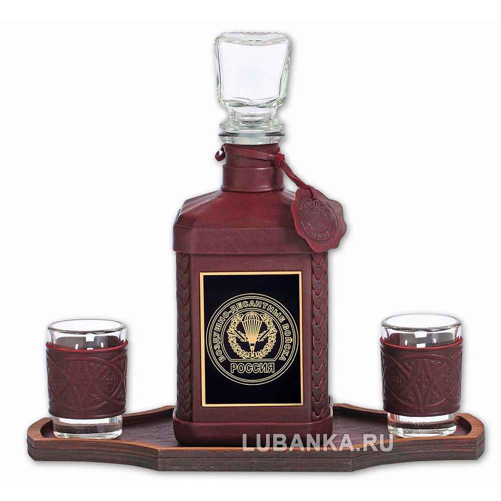 Набор для водки «Воздушно-Десантные войска» бордовый