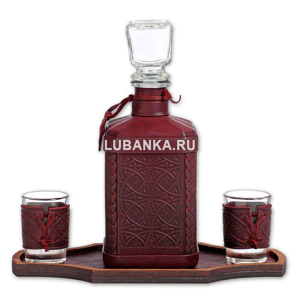 Набор для водки «МЧС» бордовый