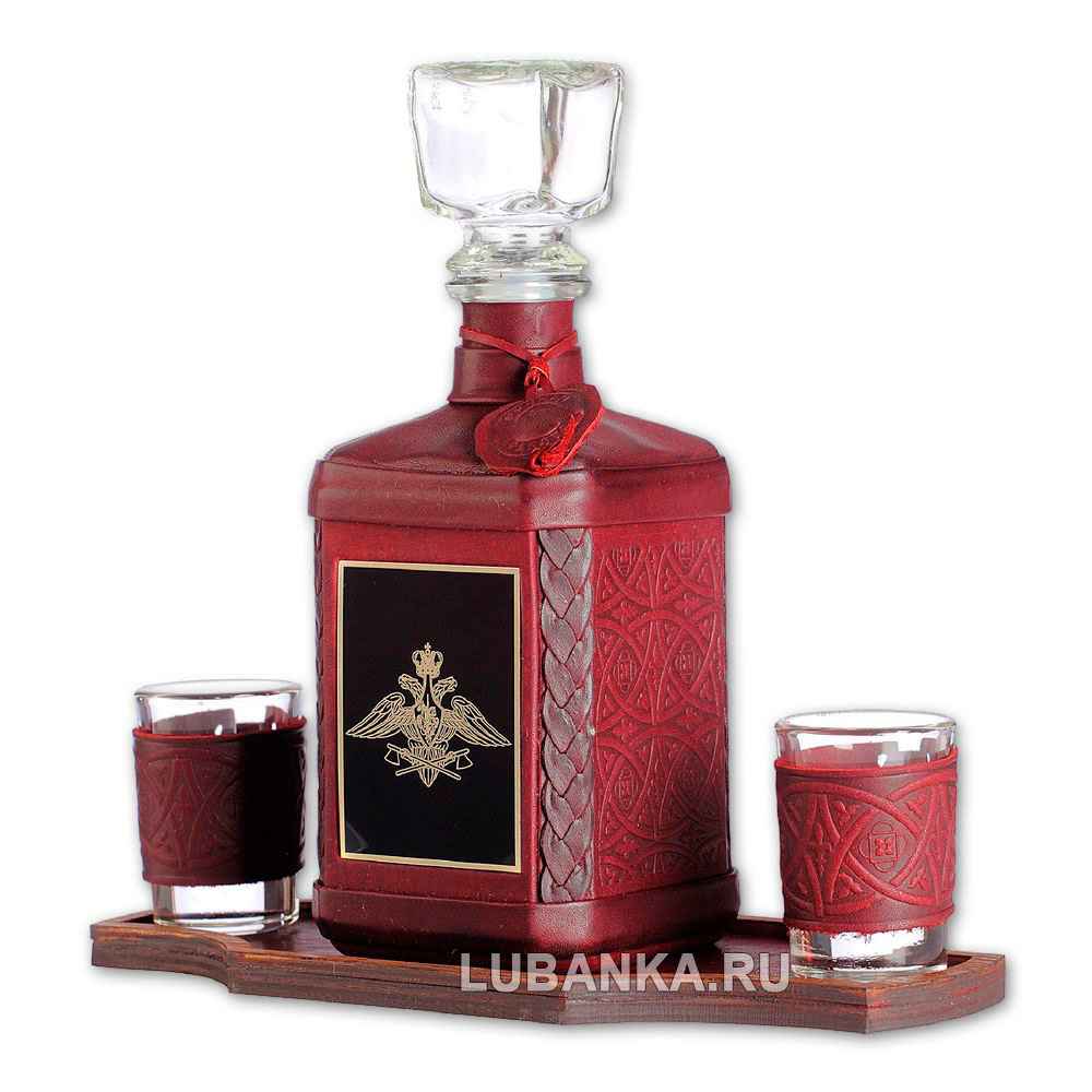 Набор для водки «Инженерные войска» бордовый