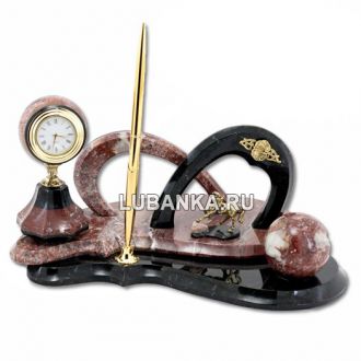 Настольный набор для руководителя «Подкова» из камня