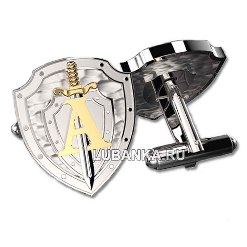 Запонки «ЦСН Альфа», серебро